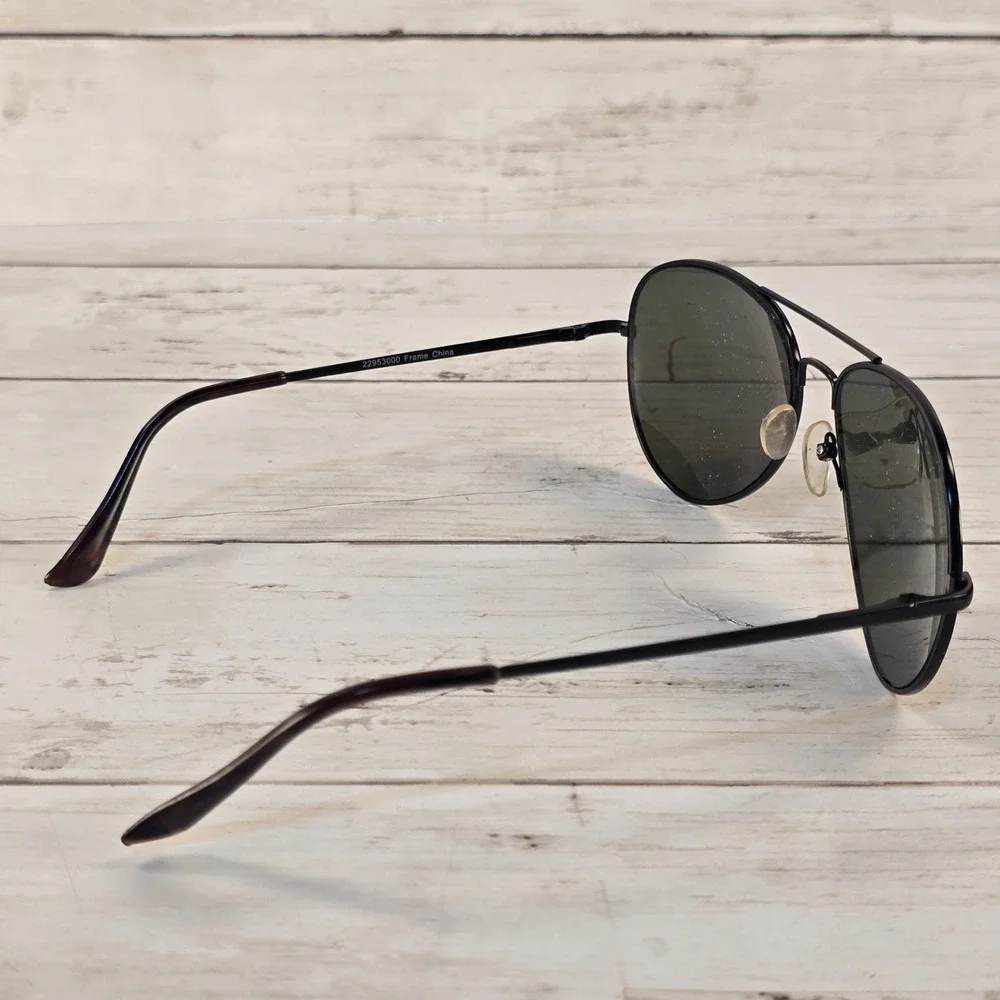 Unbranded Black Metal Aviator Sunglasses UV400 Protection 22953000